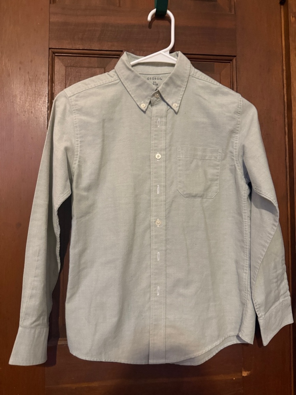George Casual Button-Down Shirt in Light Sage Green